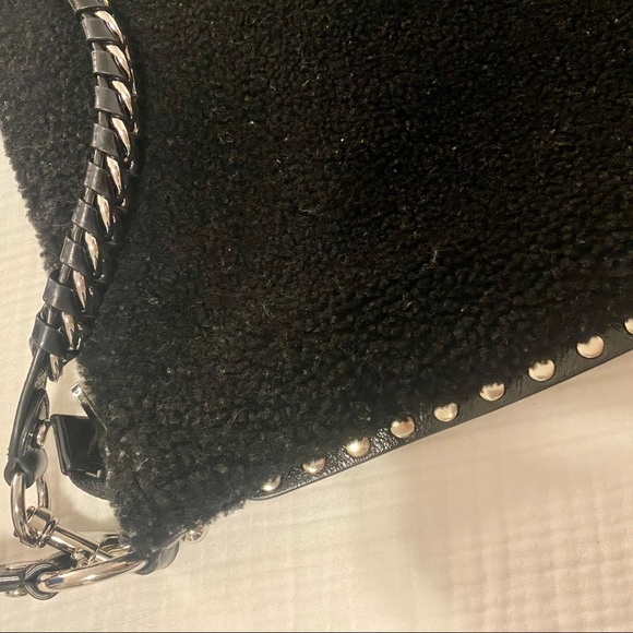 Rebecca‎ Minkoff Alexa Black Shearling Hobo Bag - Picture 5 of 8